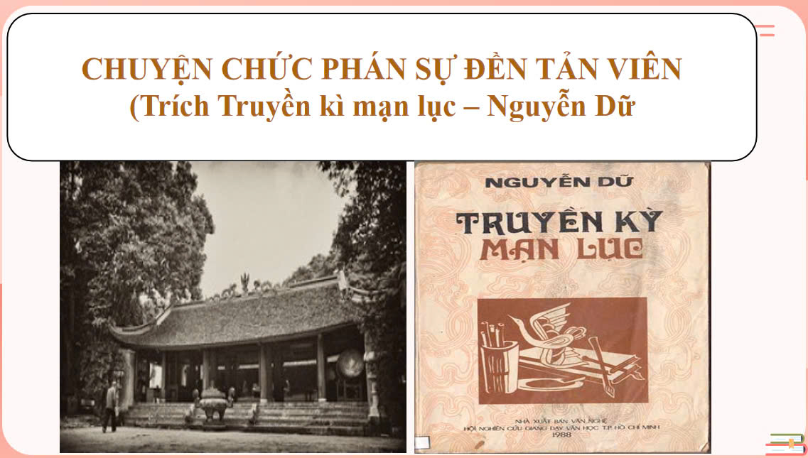 Banner cho bài viết:BÀI GIẢNG CHUYỆN CHỨC PHÁN SỰ ĐỀN TẢN VIÊN (NGỮ VĂN 12 CHÂN TRỜI SÁNG TẠO)