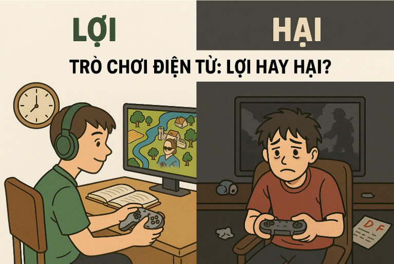 BÀI VĂN TRÒ CHƠI ĐIỆN TỬ: LỢI HAY HẠI? - LỚP 6 CHƯƠNG TRÌNH MỚI