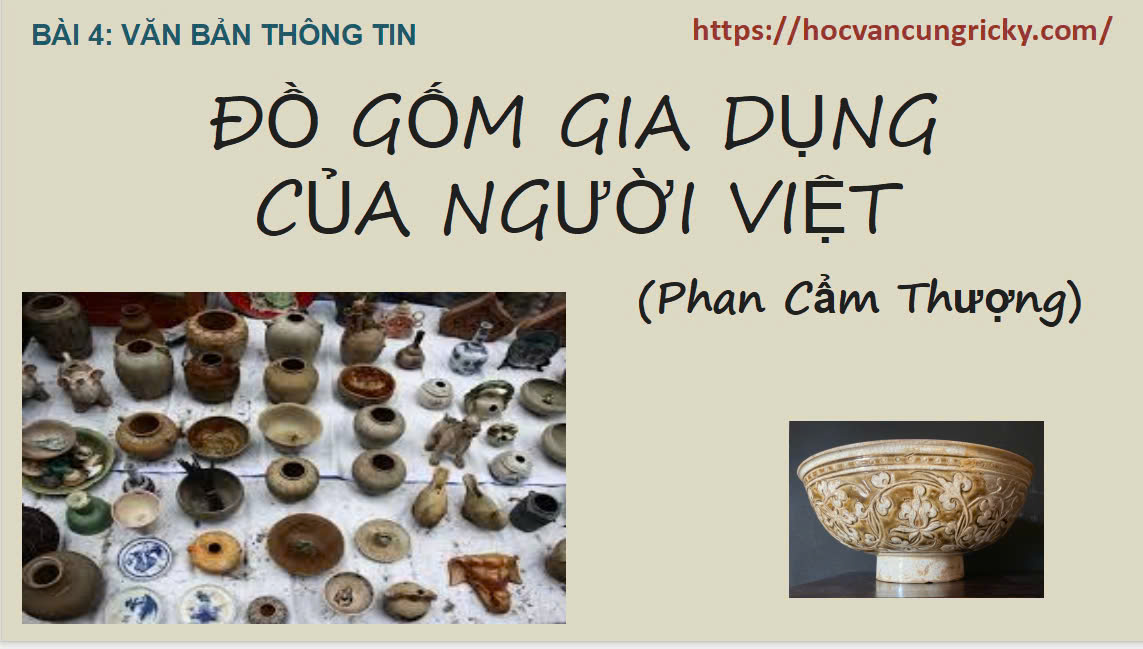 Banner cho bài viết:BÀI GIẢNG ĐỒ GỐM GIA DỤNG CỦA NGƯỜI VIỆT- BÀI 4 VĂN BẢN THÔNG TIN  - CHÂN TRỜI SÁNG TẠO